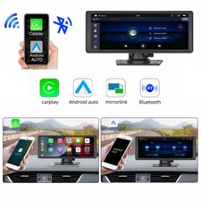 Portable Wireless Carplay 10.26" Car Stereo Bluetooth Radio Player Android Auto
