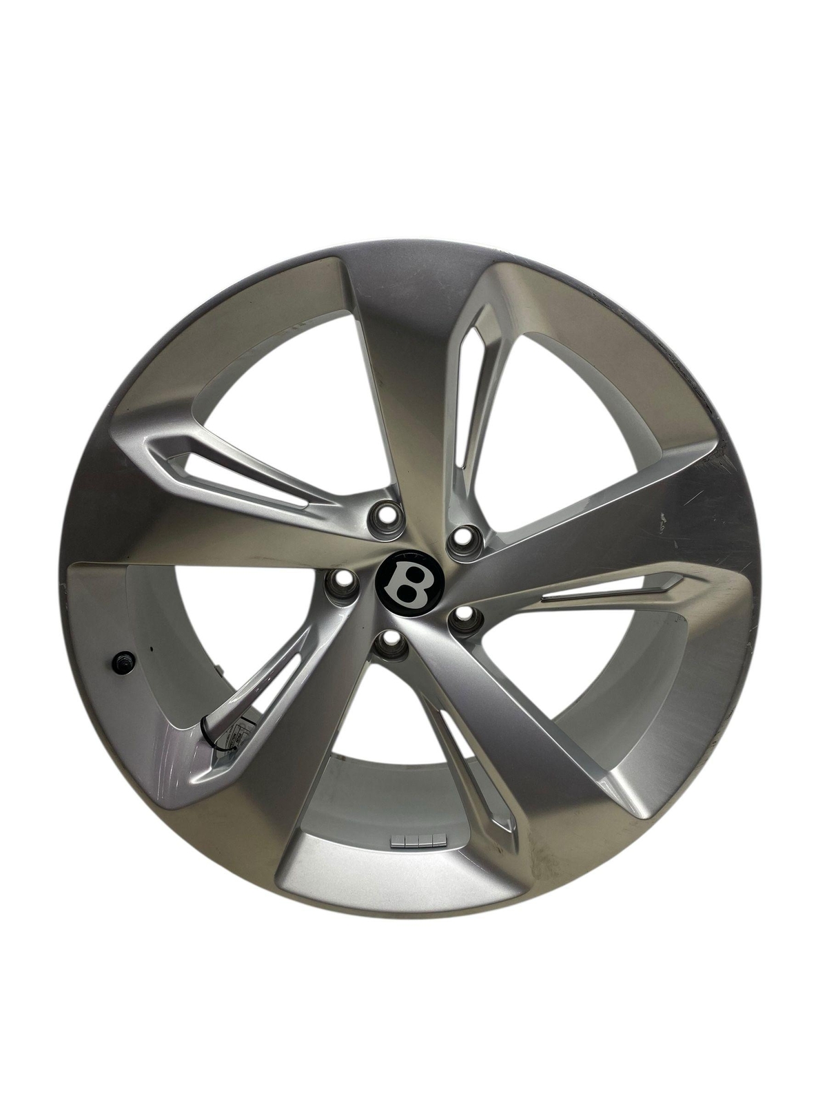 2016-2020 BENTLEY BENTAYGA OEM 22X10 5 SPOKE WHEEL RIM | SILVER *SCUFFS+SCRAPES*