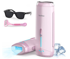 IPL Hair Removal with ICE Cooling, Permanent Painless Hair Removal Device - Pink