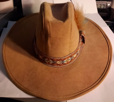 Premium PSD | A brown cowboy hat with a brown band on it