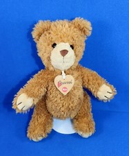 TRUDI Bussi B&Auml;R Teddy braun hellbraun Pl&uuml;sch Kuschel Holzherz 28 cm gro&szlig;