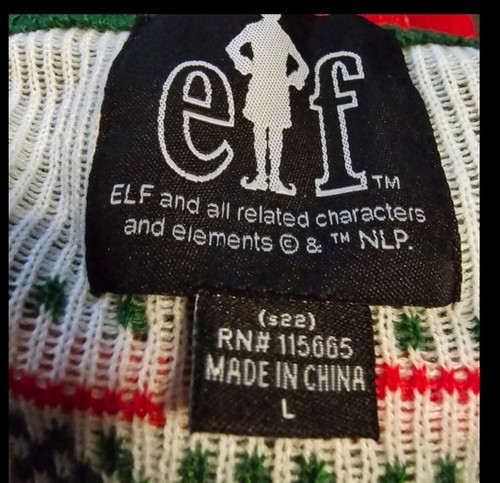 Maglione cardigan uomo Elfo brutto Natale nuovo con etichette OMG BABBO NATALE I KNOW HIM S,M,L - Foto 5 di 7