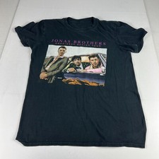 Jonas Brothers 2019 Happiness Begins Tour Shirt Womens Medium Black Faded Tee