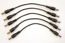 (5) DC 12VDC 12V 9V Power Adapter Male to Mal...