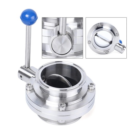 304 Stainless Steel Sanitary Manual Female Thread Butterfly Valve Dn80 3 Inch - Picture 6 of 11