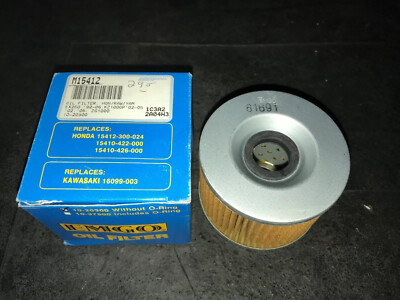 Emgo New Motorcycle Replacement Oil Filter, Honda Kawasaki, M15412