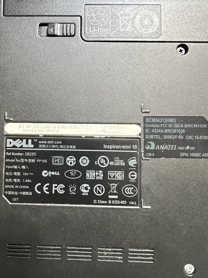 Dell Inspiron Mini 10  10.1in. (120GB, 1GB)Netbook Laptop - Image 3 of 3