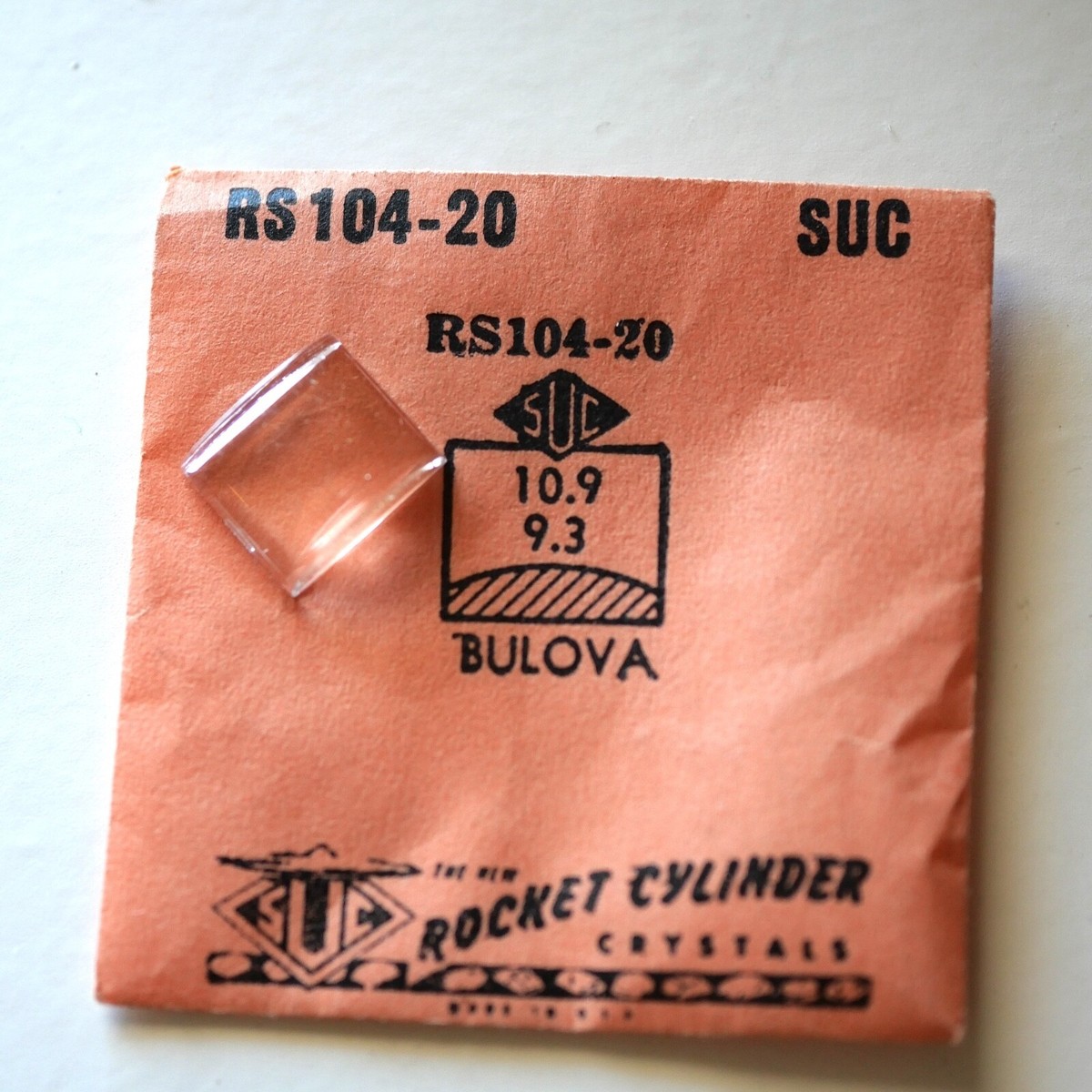 Verre montre SUC RO 100T - BULOVA - 14,5x10,2 [NOS] (Watch