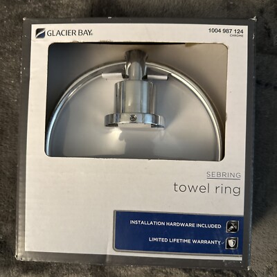 Glacier Bay Sebring Towel Ring in Polished Chrome 1004 987 124