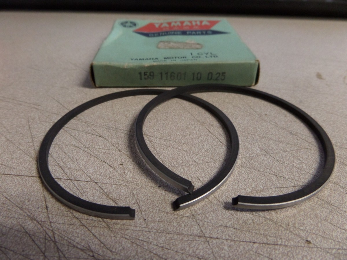NOS Yamaha OEM Piston Rings .25 1 set 2 Rings 1967 YM2 159-11601