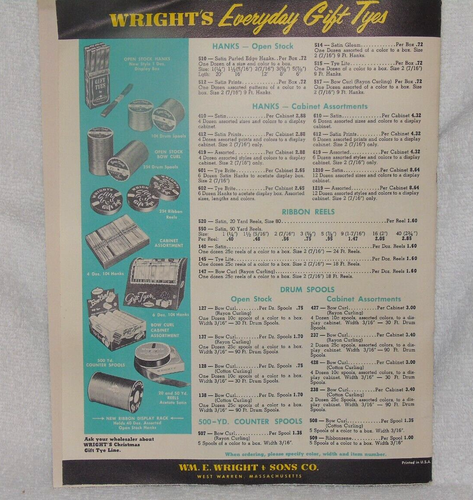 Wrights Sewing Notions Trimmings Catalog 1955 2 Color Cards - Picture 7 of 7