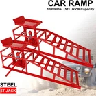 2PCS Auto Car Service Ramps Lifts Heavy Duty Hydraulic Lift Repair Frame 10Ton