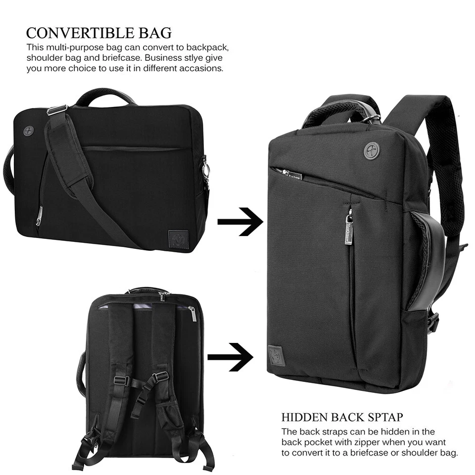 3 in 1 Tablet Backpack Messenger Bag Case For 12.3" Microsoft Surface Pro 7+ / 7 - Image 2 of 4