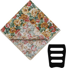Floral Pocket Squares for Men Cotton Flower Mens Handkerchiefs with Pocket Squar