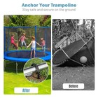 Yescom 6 Pcs Trampoline Enclosure Pole w/ Caps & 8 Pcs 11" U Shape Ground Anchor — photo 6
