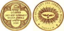 City of Augsburg Gold Medal for 1 Ducat without Year (1850) on Baptism 137919