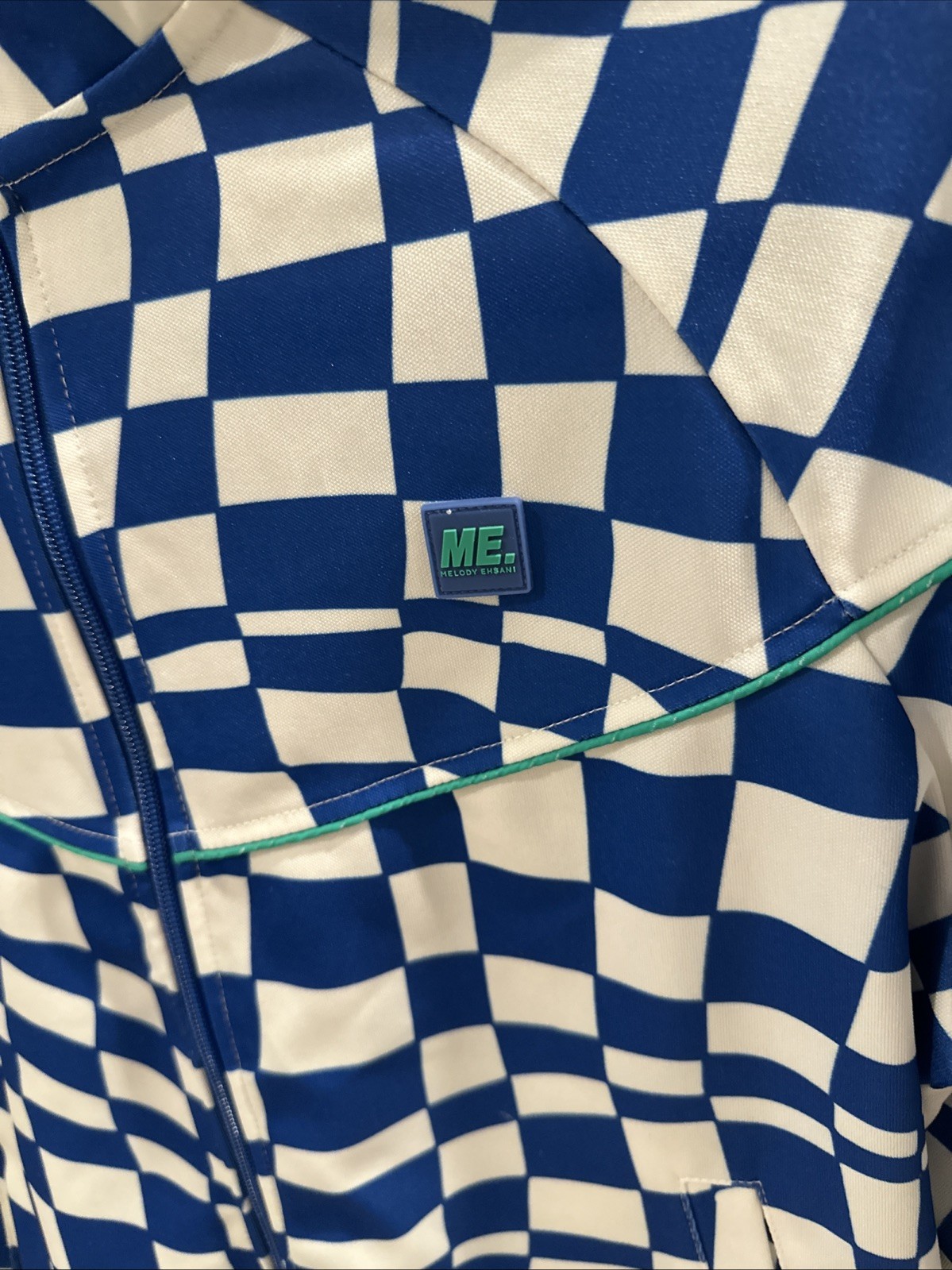 Me Melody  Ehsani Checked Blue Abstract Women’s J… - image 2