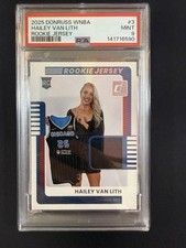 #3 Hailey Van Lith 2025 Donruss WNBA MEM Chicago Sky sports Rookie Jerseys PSA 9