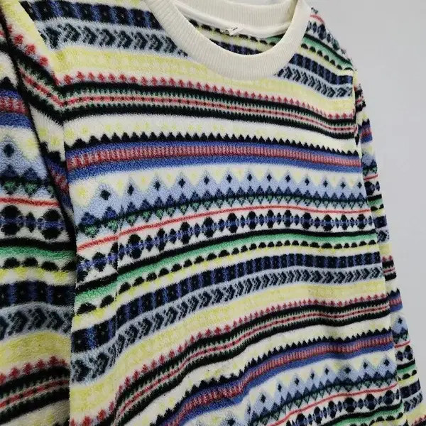 UNIQLO Vintage Ethnic Striped Fleece Jacket L Women thumbnail 3