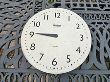 SMITHS 12 inch Metal clock dial WITH MOVEMENT and hand vintage for restore