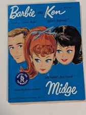 Vintage 1962 Mattel Barbie Ken Midge Mini Fashion Booklet Catalog Blue 4" by 3"