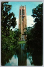 Vintage Lithograph Postcard The Singing Tower Lake Wales Florida L-63