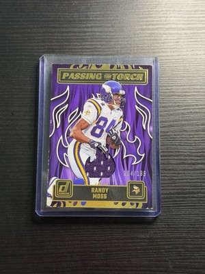 2023 Panini Randy Moss Justin Jefferson 2 Patch Passing The Torch /199 Vikings