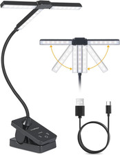 51 LED Music Stand Light Foldable Rechargeable Clip-On Piano Lamp for Musicians