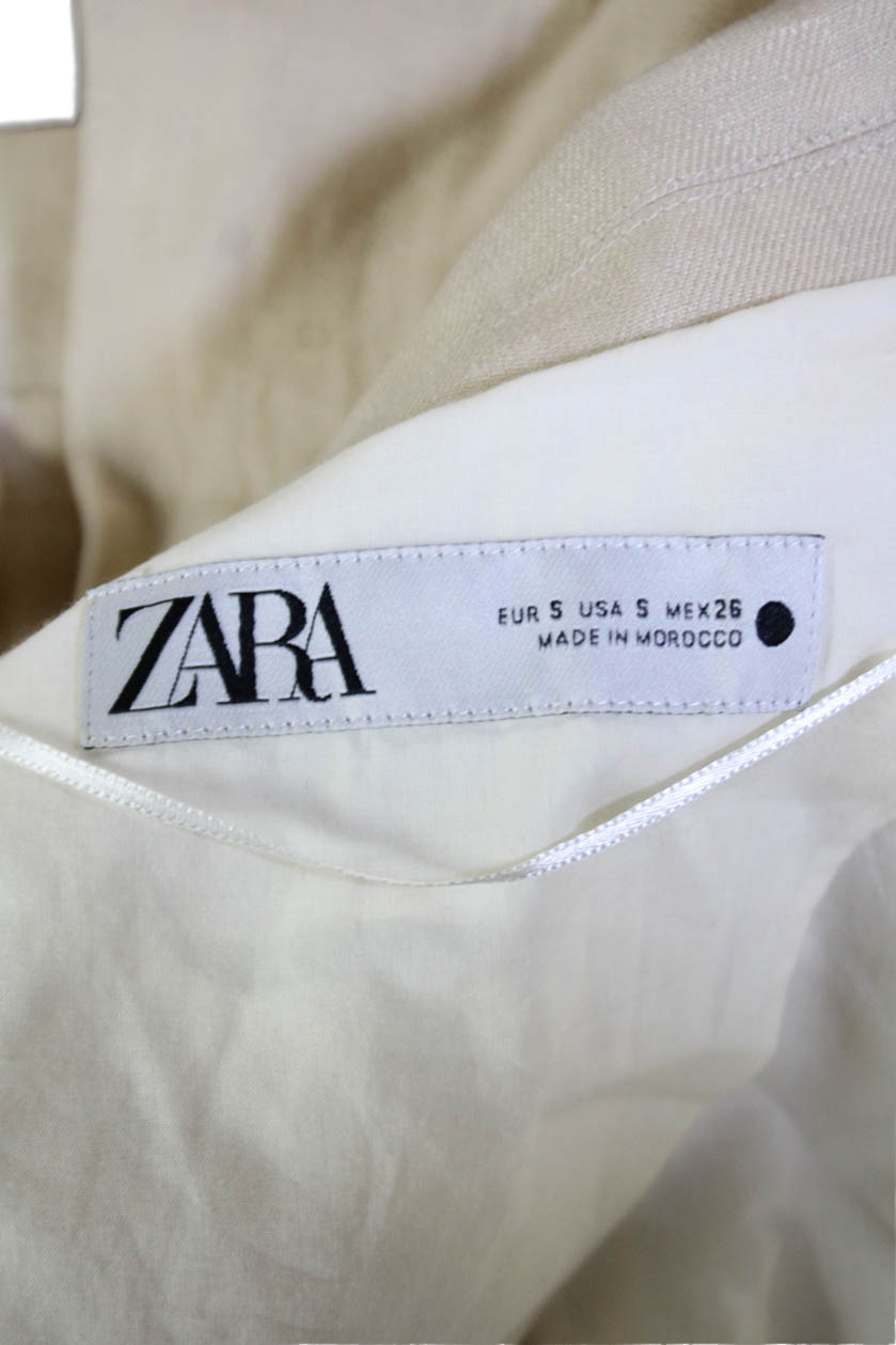Zara Womens Collared Button Down Patch Pocket Bla… - image 6