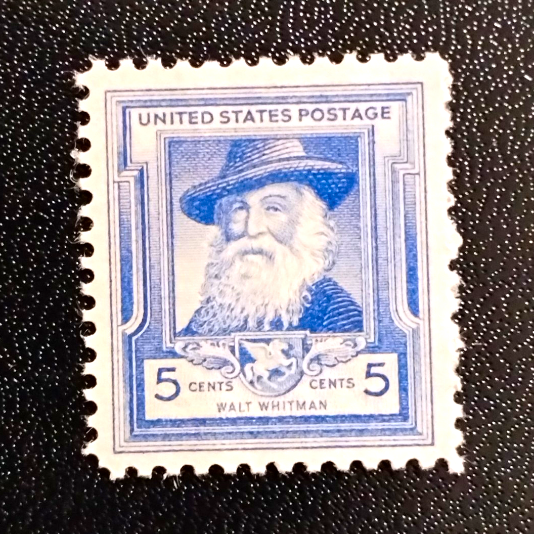United States Walt Whitman 5 Cent Blue Postage Stamp (MNH) 1931-1940