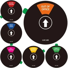 Office Door Sign, Do Not Disturb/Come in Welcome/Out of Office/In a Meeting/B...