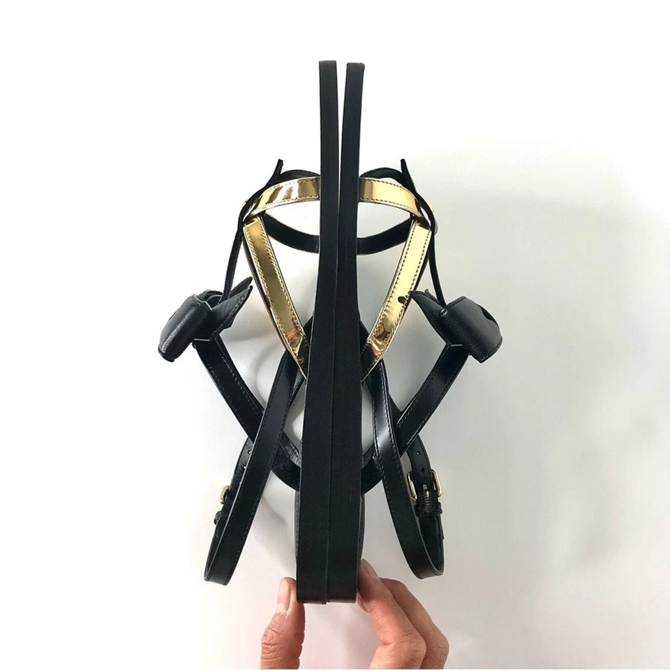 全新路易威登 2021 Fornasetti 蝴蝶结角斗士平底鞋 35 凉鞋 — 第 4/4 张图片