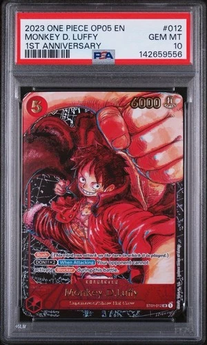 2023 One Piece OP05 Monkey D Luffy ST01-012 1st Anniversary Alt Art ENG PSA 10