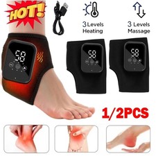 Electric Foot Ankle Massager Pain Relief 3 Modes Vibration Infrared Hot Compress