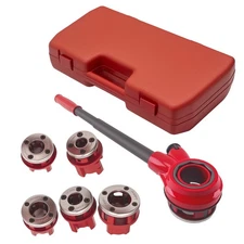 Ratchet Pipe Threader Die Bar Head Handle Tool Set 1/4'' Pipe Threading Tool