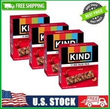 4 Box KIND Gluten Free Ready to Eat Dark Chocolate Cherry Cashew Snack,12 Ct Box