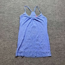 Betsey Johnson Intimates Cami Tank Top Women Medium Blue Lace Trim Sleepwear Top