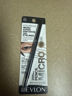 Revlon ColorStay Micro  Hyper Precision Gel Eyeliner, 214 Black, 0.002 oz