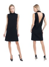 Solace London Franklin Mini Dress Black Size 6 Open Back Cocktail
