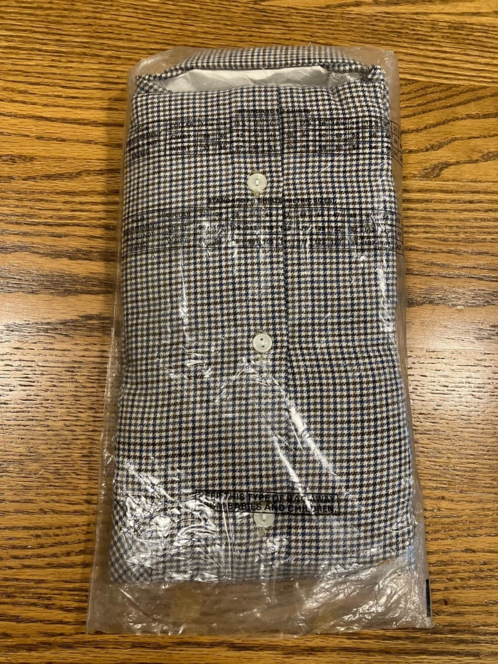 Vintage Bonart check shirt size 16.5 neck, 46 chest, NEW in packet - Image 2 of 4
