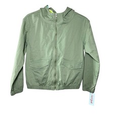 Cat  Jack Green Hooded Jacket XL 14/16 Boys NWT Lightweight Zip Up Sage