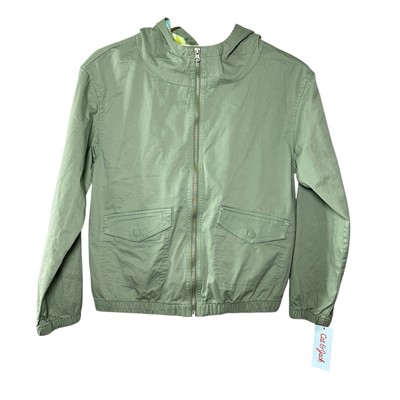 Cat & Jack Green Hooded Jacket XL 14/16 Boys NWT Lightweight Zip Up Sage