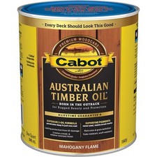 Cabot 19459 qt Mahogany Flame Australian Timber Oil Wood Finish-1PK