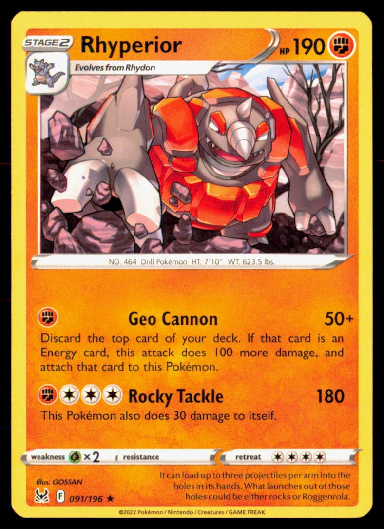 Rhyperior [SWSH11 - 091/196] NM