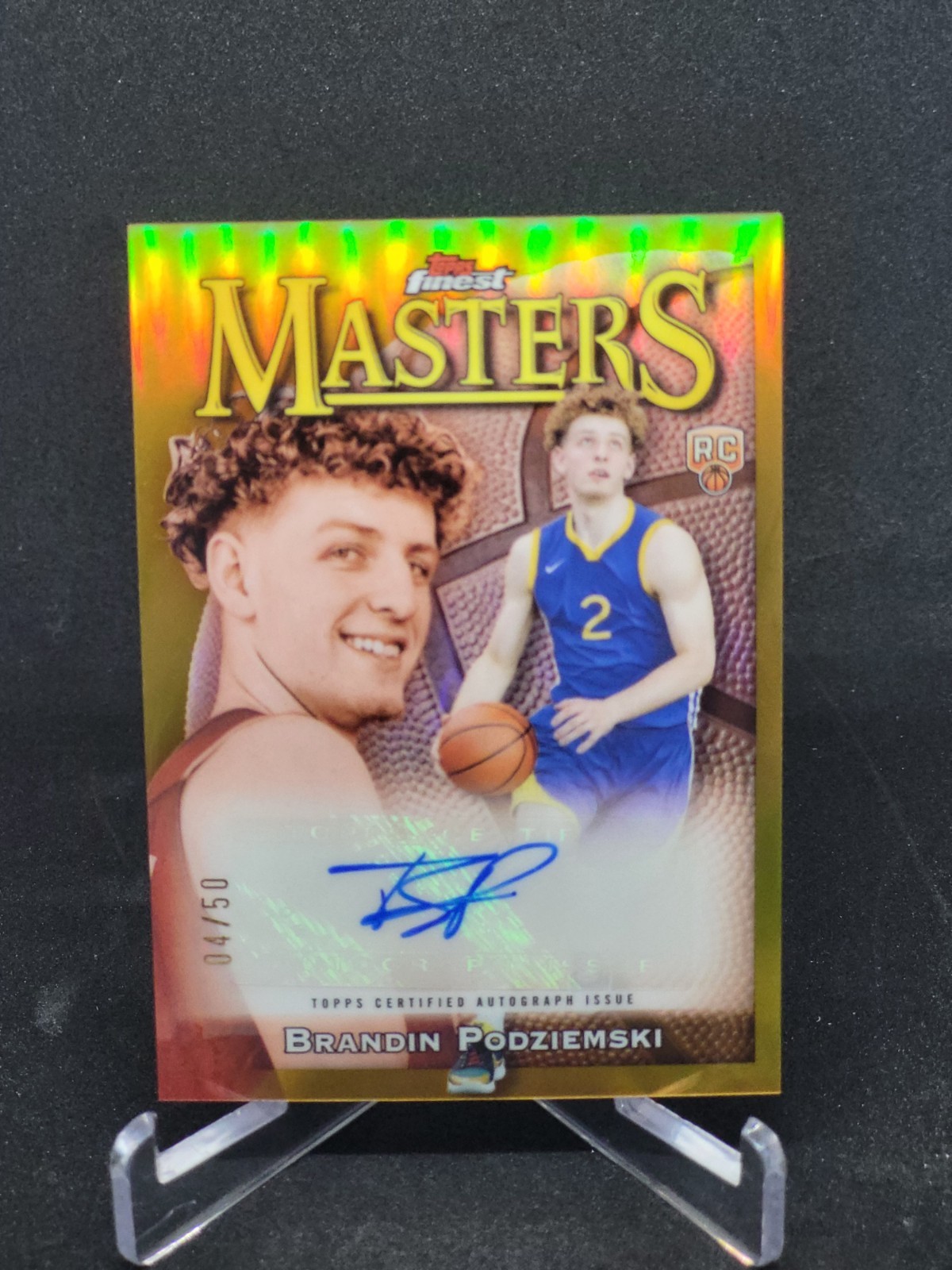 2023-24 Finest Brandin Podziemski Masters Auto RC Gold  Refractor /50 #MA-BP