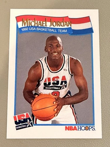 91-92 NBA Hoops (Dream Team) Michael Jordan HOF Subset Card (Team USA) #579
