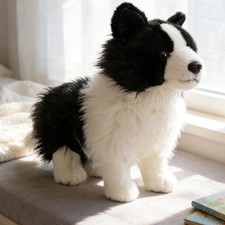 Stuffed Animals Border Collie Adorable Standing Realistic Huggable Plush Toy
