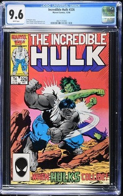 INCREDIBLE HULK #326 CGC 9.6 NM+ Green Hulk vs Gray Hulk Marvel Comics 1986