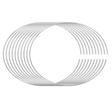 20Ga Soft Brass Wire,10pcs Diameter 2.4" Metallic Solid Memory Craft Wire,Silver