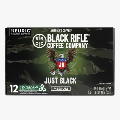 Black Rifle Coffee Company Just Black K-Cup Pods, Medium Roast, 12 Ct